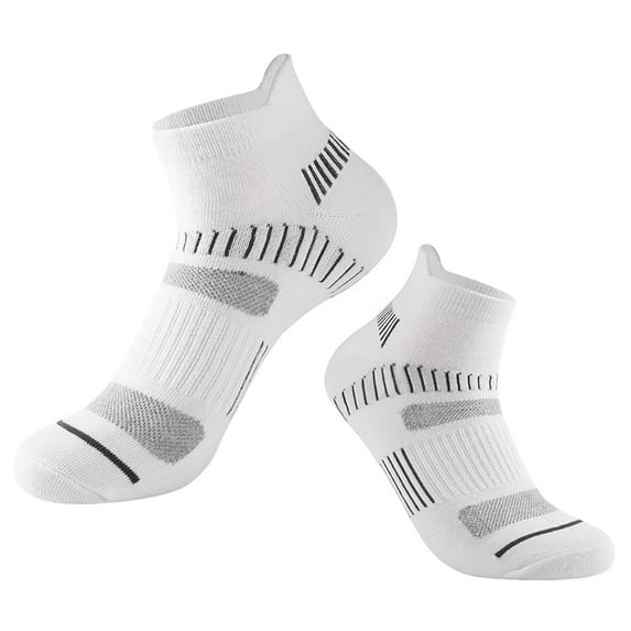 MEICHEN 1 Pair Ankle Socks for Women Athletic Cushioned Breathable Low Cut Socks With Arch Support White