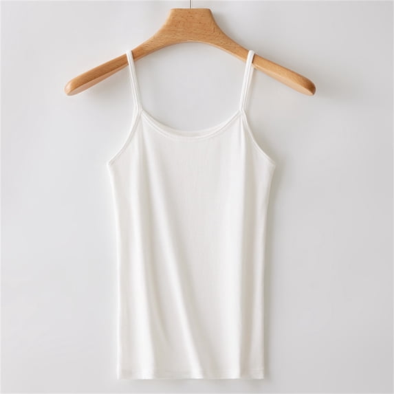White Women's Tanks, Womens Soft Tank Top Vest With Built In Bra Sleeveless Comfy Stretch Yoga Gym Tops Workout Tank Tops,Women's Tanks & Camis L