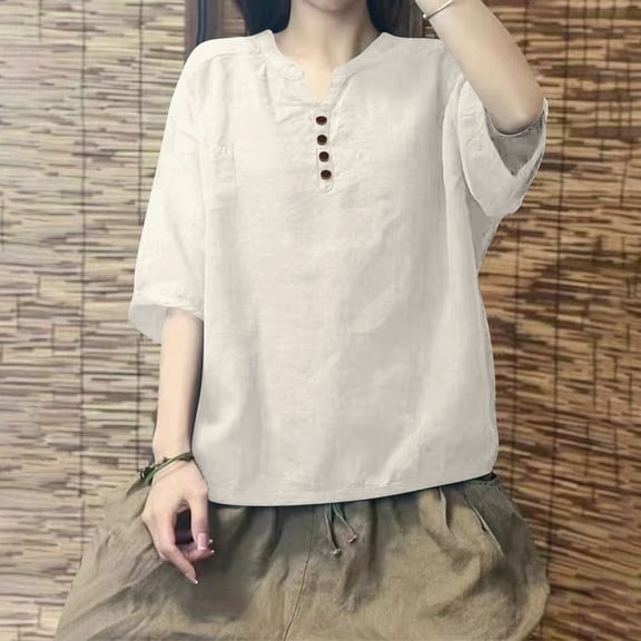 White Womens Blouses Women's Fashion Casual V Neck Down Short Sleeve Top T Shirt Ladies Tops and Blouses