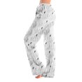 thumbnail image 1 of White Womens Halloween Pants Spooky Season, Cozy, Fleece, Cute, Warm, Loose, Fall Pajama Pants, Sleepwear, Pjs Pants, High Waisted, Comfy, Winter Clothes L, 1 of 6
