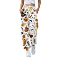 thumbnail image 1 of White Womens Jogger Pajamas Pants Comfy Pjs Sleep Bottoms Soft Pajama Pants Cute Trousers Loose Palazzo 4XL, 1 of 4