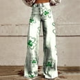 thumbnail image 1 of White Womens Sweatpants Wide Leg Pants Woman High Waist Floral Patterned Pants Lightweight Loose Fit Casual Colorful Trouser Imitation Jeans, 1 of 4