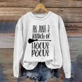 thumbnail image 1 of White Womens Tops Crew Neck Sweatshirt Funny Spooky Season Shirts for Women, Soft Cotton Blend Fabric, Suitable for Fall & Winter M, 1 of 4