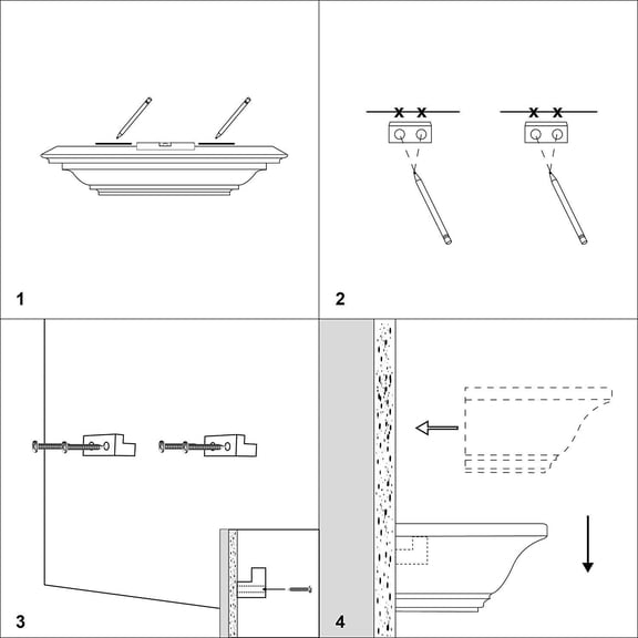 White Wood 24 inch Floating Shelves Wall Mounted,  Crown Molding Floating Wall Photo Ledge Shelves Fireplace Mantel Shelf,Solid Pine Wood Finished