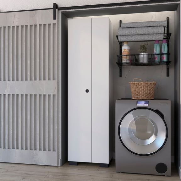 Five - Shelf Cabinet / Stores Household Items / Offers Convenient Organization