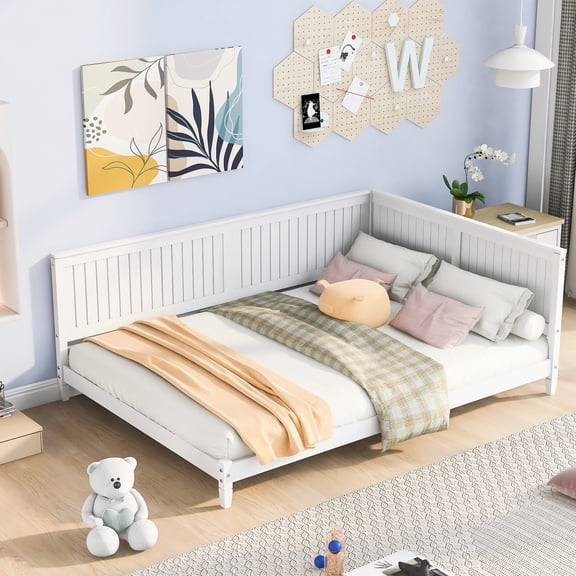 White Wood Daybed | Elegant Design, Creates Cozy Bedroom Atmosphere