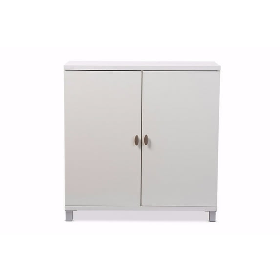 White Wood Entryway Handbags or School Bags Storage Sideboard Cabinet
