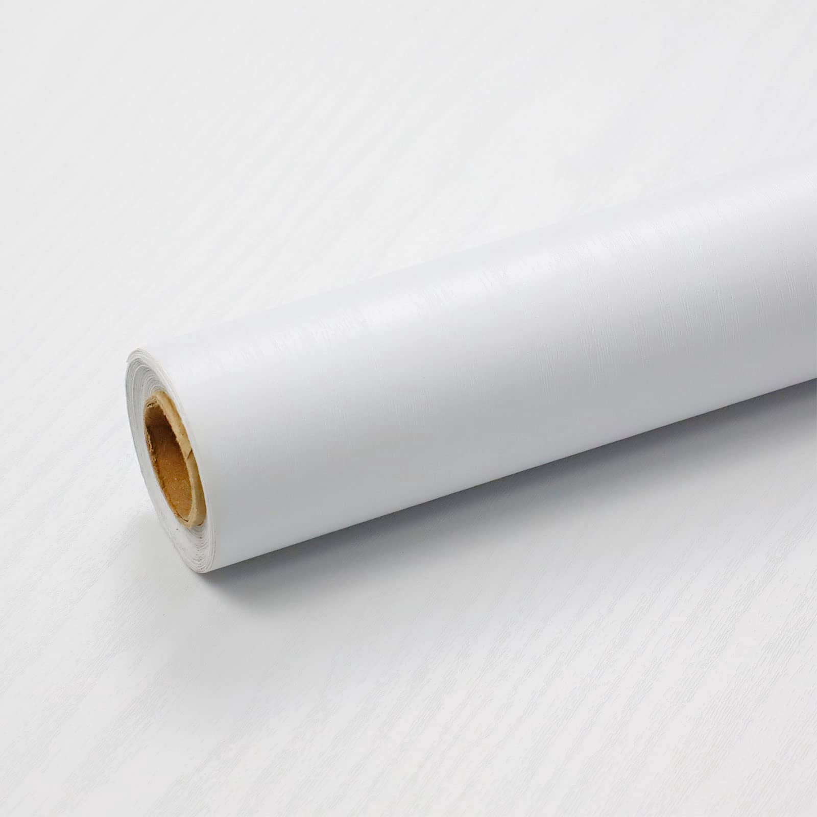White Wood Grain Contact Paper 24 X 196 In  Self-adhesive Wallpaper Peel And Stick Removable Decorative Wall Covering Vinyl Film For Shelf Liner Furniture Kitchen Cabinet Countertop Drawer