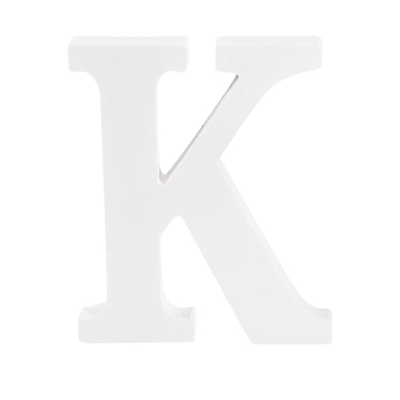 White Wood Letters 3 Inch, Wood Letters for DIY Party Projects (K)
