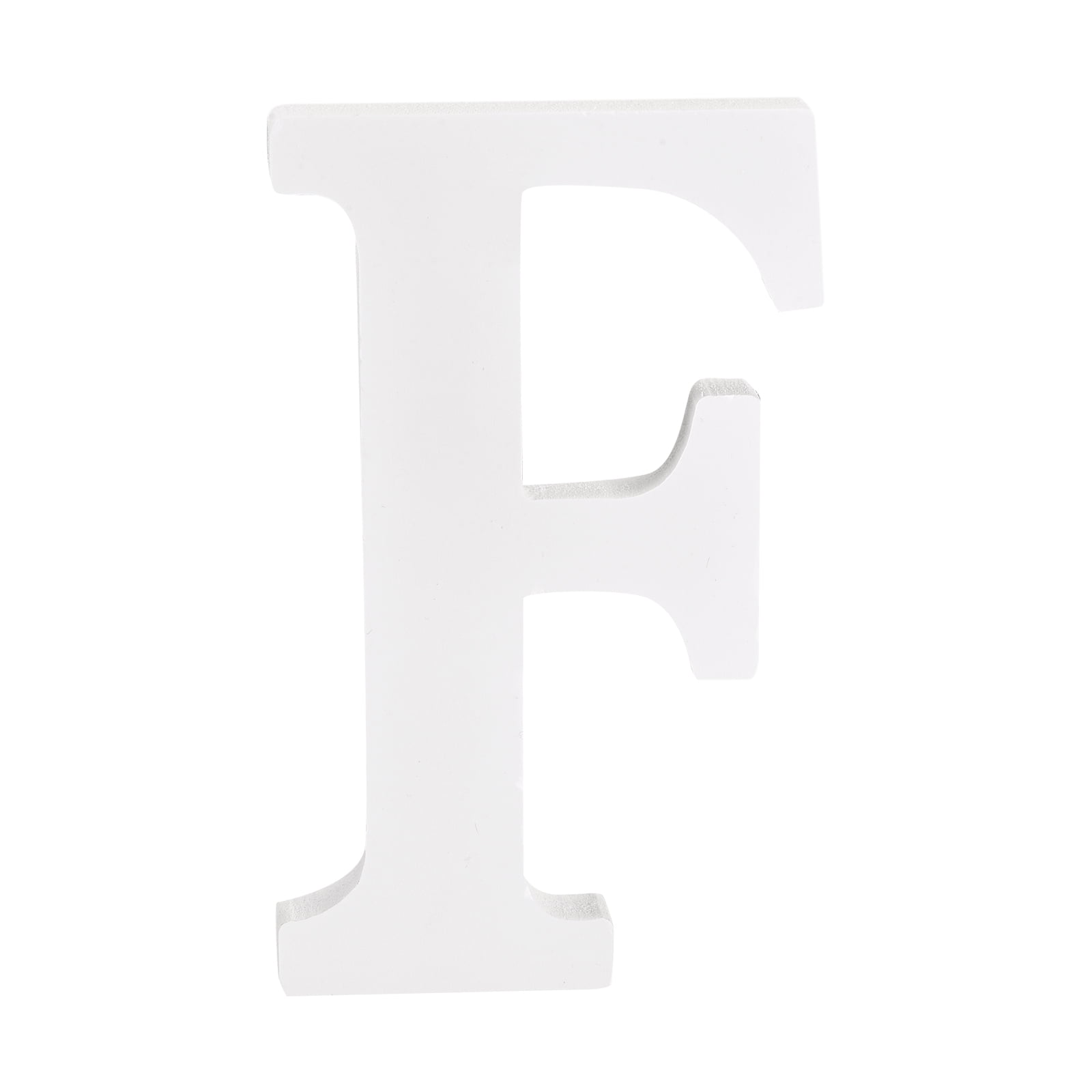White Wood Letters 6 Inch, Wood Letters for DIY, Party Projects (L)
