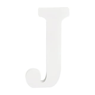 Courier Font White Color Wooden Letter B (6 Inches)