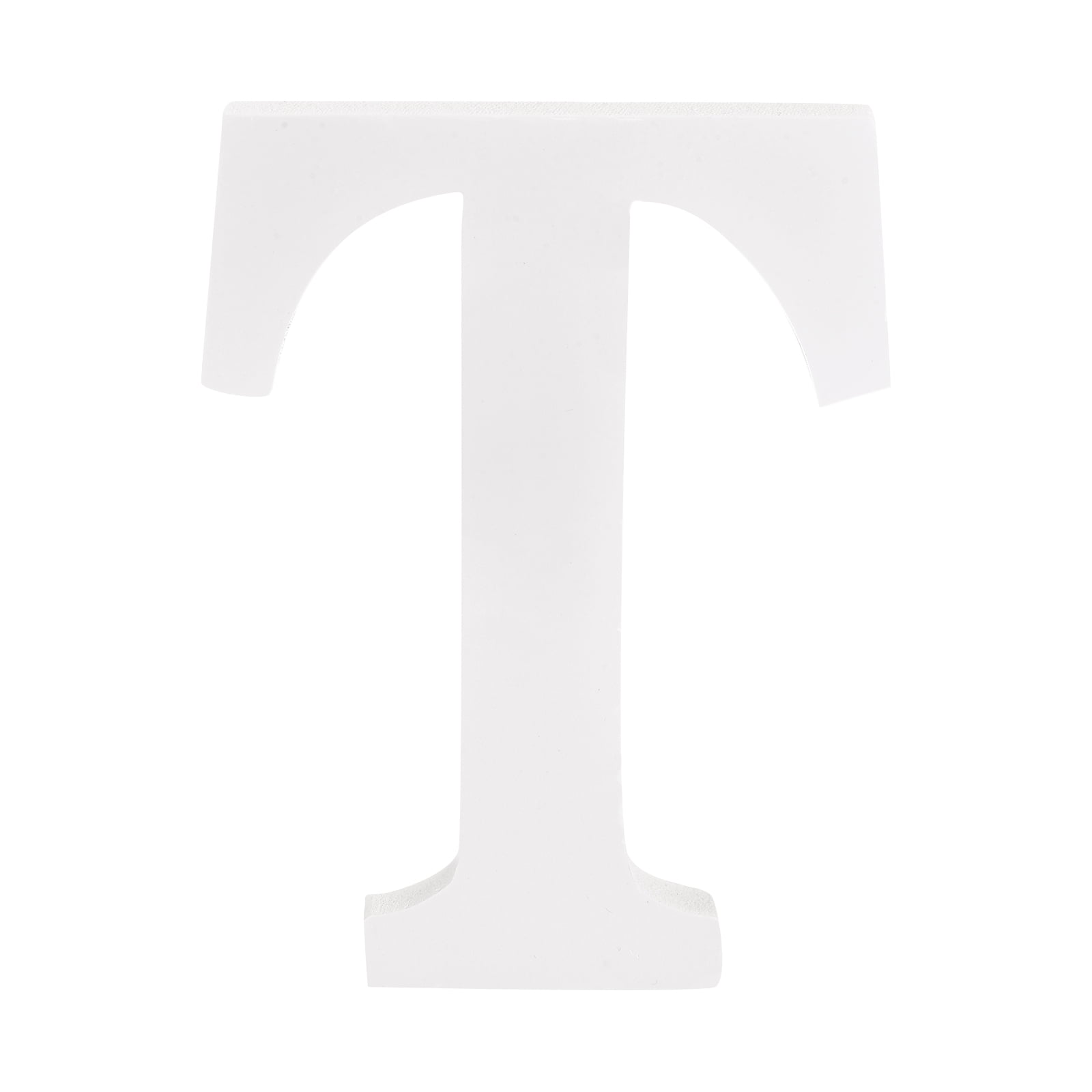 White Wood Letters 6 Inch, Wood Letters for DIY Party Projects (T