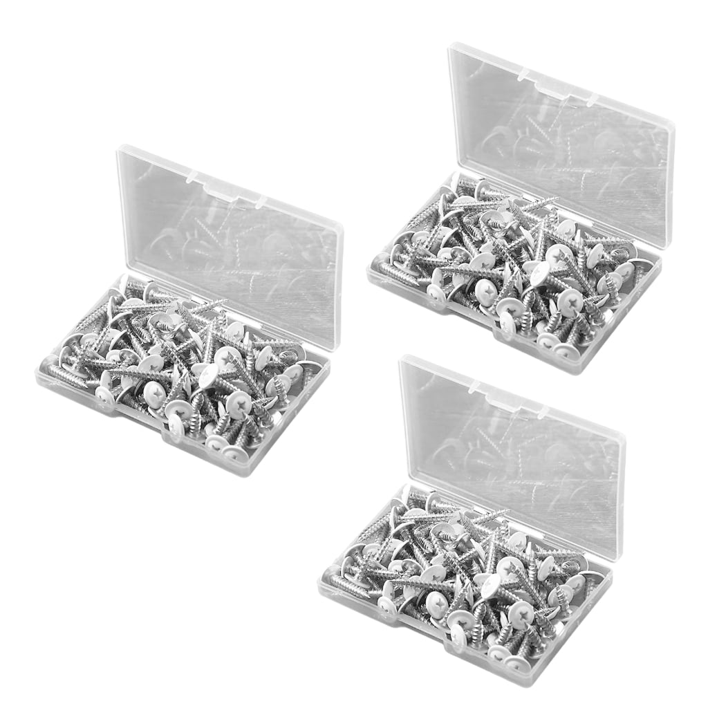 White Wood Screws 120pcs Trusses Head for Furniture Assembly Daily Use
