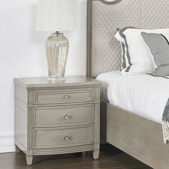 White Wood Side Table With 3 Drawers - Stylish And Practical Comes Fully Assembled Ready To Complement Your Decor 3 Accent End Table, Tiered For Storage