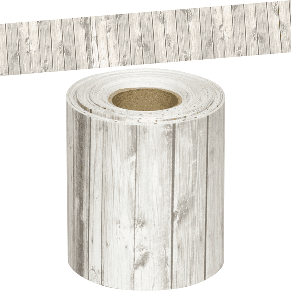 White Wood Straight Rolled Border Trim