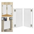 thumbnail image 1 of White Wood Swinging Door Wall-Mounted Double Half Cafe Doors Saloon Bar W/ Hinge, 1 of 18