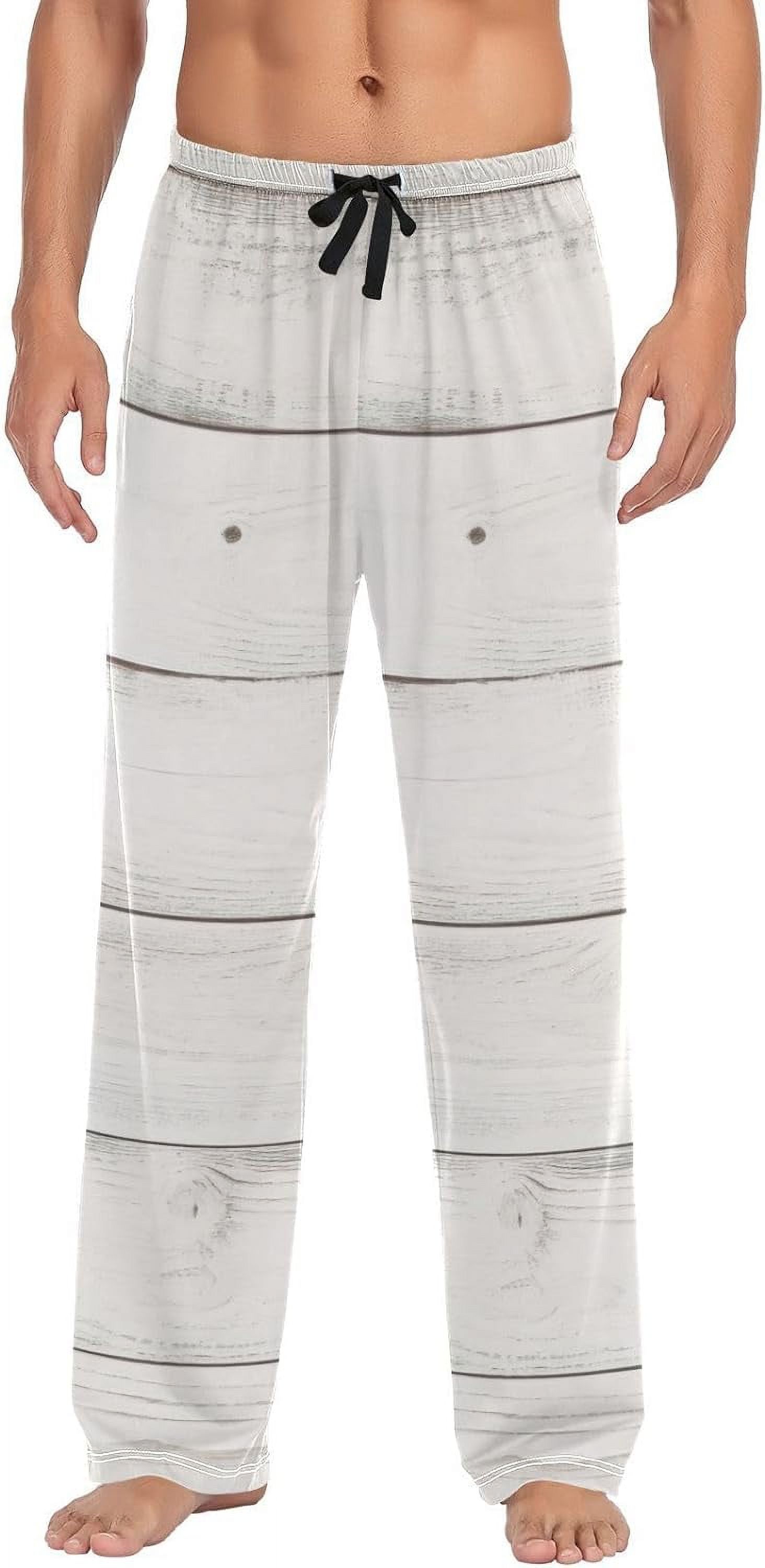 White Wood Texture Ghost Pajama Pants Men's Lounge Pants Light with ...