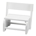 thumbnail image 1 of White Wooden 2-in-1 Chair and Stepstool, 1 of 3