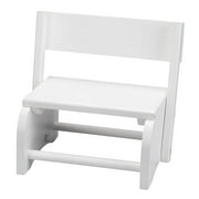 White Wooden 2-in-1 Chair and Stepstool
