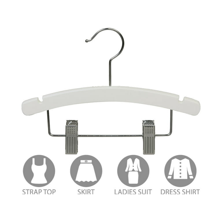 Clear Plastic Heavy-Duty Combo Clothes Hanger With Chrome Hardware