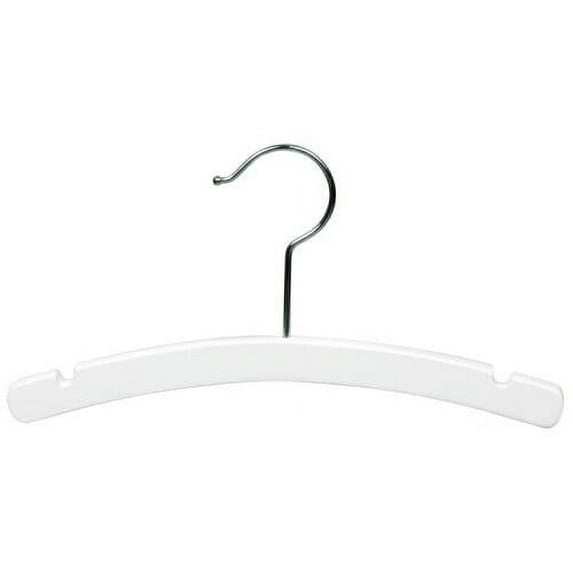 White Wooden Baby Hanger 10"