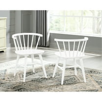 White Wooden Dining Chairs , 2 Pieces - Spindle Back For A Chic Touch Chair 2 Elegant Room