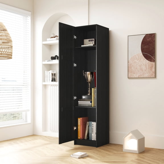 White Wooden - Easy to Clean - Living Room Home Office - Multifunctional Storage Use