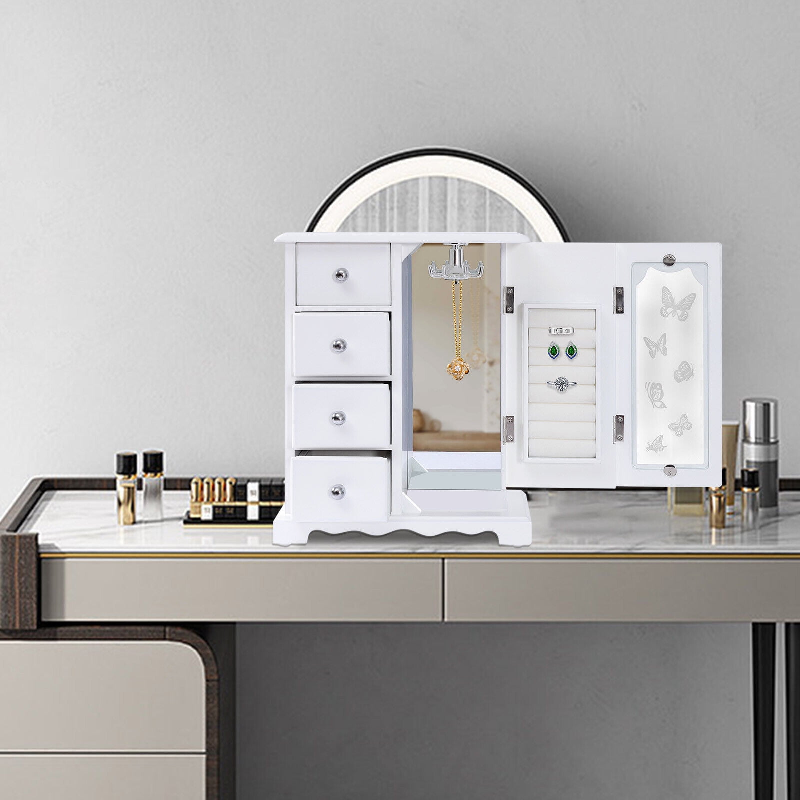 Kendal Huge Jewelry Box Jewelry Case With 6 Tier 5 Drawers