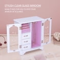 thumbnail image 1 of Stufurhome White Wooden Jewelry Boxes with Swivel Hook and Velvet Lining for Women, Watch Necklace Ring Earring Storage Gifts, 1 of 9