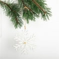 thumbnail image 1 of White Wooden Snowflake with Button Ornament, 1 of 1