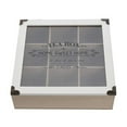 thumbnail image 1 of White Wooden Tea Bag Box, 1 of 4