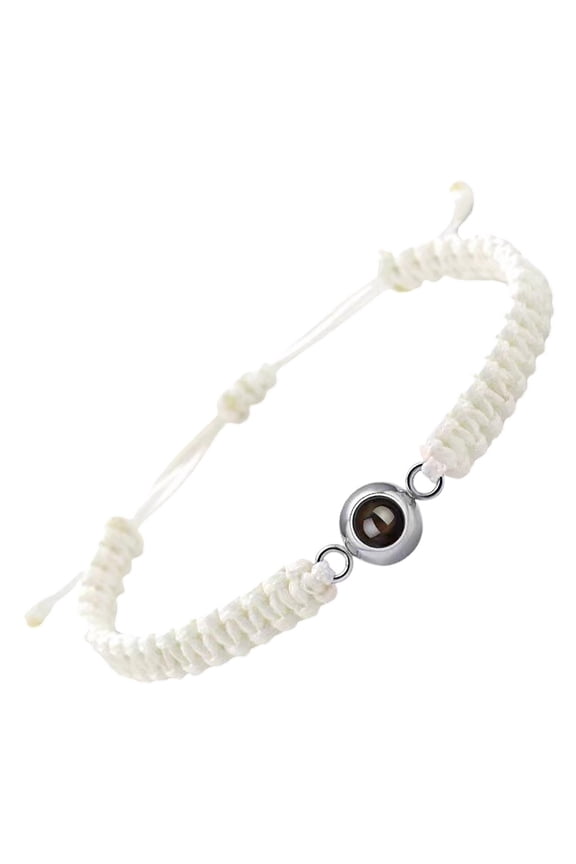 White Woven 100 Languages I Love You Bracelet - Colorful Rope, Adjustable, For Couples, Suitable For Valentine’s Day, Birthdays & Gifting