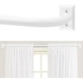 thumbnail image 1 of White Wrap Around Curtain Rods 72 to 144 Inch:Blackout Heavy Duty Adjustable Window Curtain Rod for Bedroom Kitchen,Modern Decorative Curved French Metal Single Drapery Rods Easy Install,White, 1 of 17