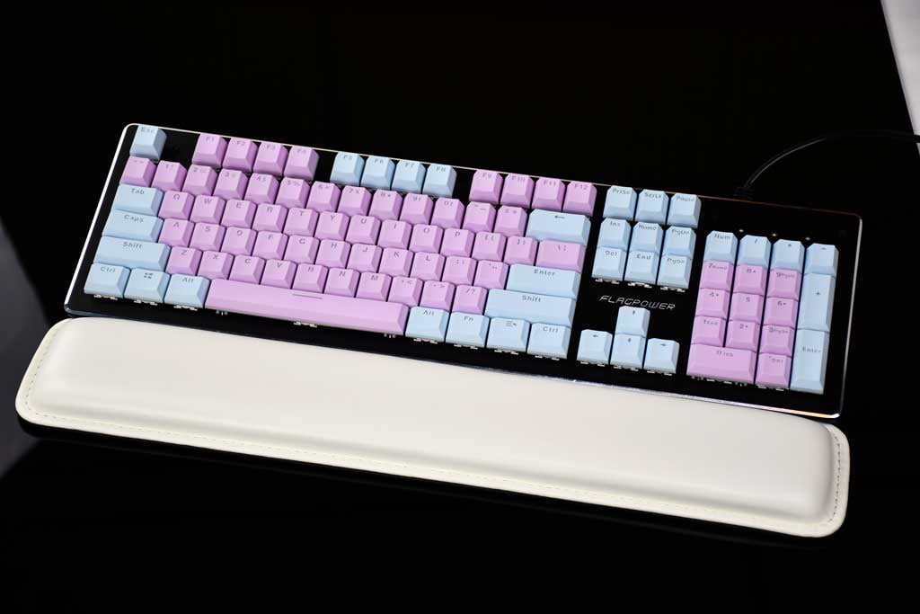 White Wrist Rest Full Size 104 Key