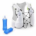 White X-Large Running Hydration Vest 5L Pack with 2 Soft Flasks ...