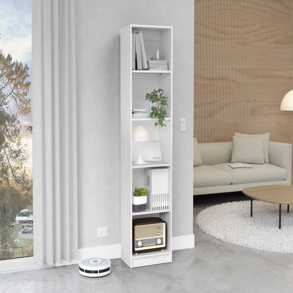 White Xs Bookcase - Made With Precision Shelf And Functional