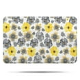 thumbnail image 1 of White Yellow Flower Gray Flower Pattern Bathroom Rugs Mat,Non Slip Microfiber Bathroom Rug,Rubber Backing,Soft Bathroom Mats for Bathroom Floor,Tub and Shower,17x27in(43x68cm), 1 of 5