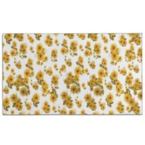 White Yellow Flower Sunflower Pattern Door Rugs,Washable Non Slip Door Mats Indoor,Decorative Door Mats,Entry Mat Indoor for Entrance,Bedroom,Kitchen,Bathroom,17"x30"