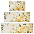 thumbnail image 1 of White Yellow Flower Sunflower Pattern Kitchen Rugs Sets Of 3,Kitchen Runner Rugs Non Skid Washable,Decorative Kitchen Floor Mats for Kitchen,Sink,Laundry,17"x30"+ 17"x47" + 17"x59", 1 of 6