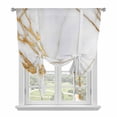 thumbnail image 1 of White Yellow Marble Tie Up Curtains for Windows, Adjustable Balloon Window Shades, Ink Painting Modern Art Kitchen Window Treatments Adjustable Roll Up Curtain for Basement/Nursery 52"x45", 1 of 8