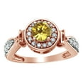 thumbnail image 1 of AFFY White & Yellow Natural Diamond Frame Fancy Engagement Ring in 14K Rose Gold (1 cttw), 1 of 1