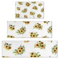 thumbnail image 1 of White Yellow Purple Flower Bouquet Sunflower Pattern Kitchen Rugs Sets Of 3,Kitchen Runner Rugs Non Skid Washable,Decorative Kitchen Floor Mats for Kitchen,Sink,Laundry,17"x30"+ 17"x47" + 17"x59", 1 of 6