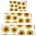 thumbnail image 1 of White Yellow Sunflower Pattern Kitchen Rugs Sets Of 3,Kitchen Runner Rugs Non Skid Washable,Decorative Kitchen Floor Mats for Kitchen,Sink,Laundry,17"x30"+ 17"x47" + 17"x59", 1 of 6