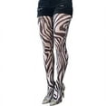 thumbnail image 1 of White Zebra Tights For Women Malka Chic, 1 of 3