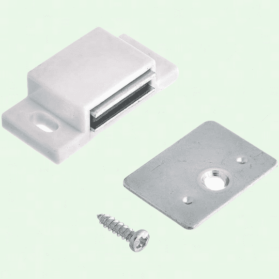 White/Zinc Shutter Hardware 50631-R Magnetic Catch, 15lb - Pack of 10