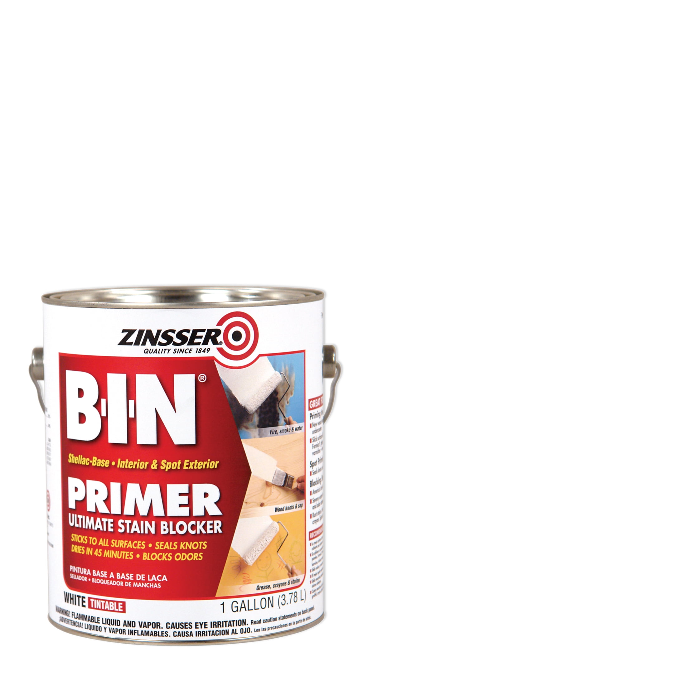 White, Zinsser BIN Shellac Base Primer, Gallon