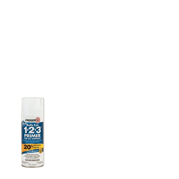 White, Zinsser Bulls Eye WaterBased 123 For All Surfaces Primer