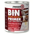 White, Zinsser Flat BIN Shellac Primer Quart, 6 Pack