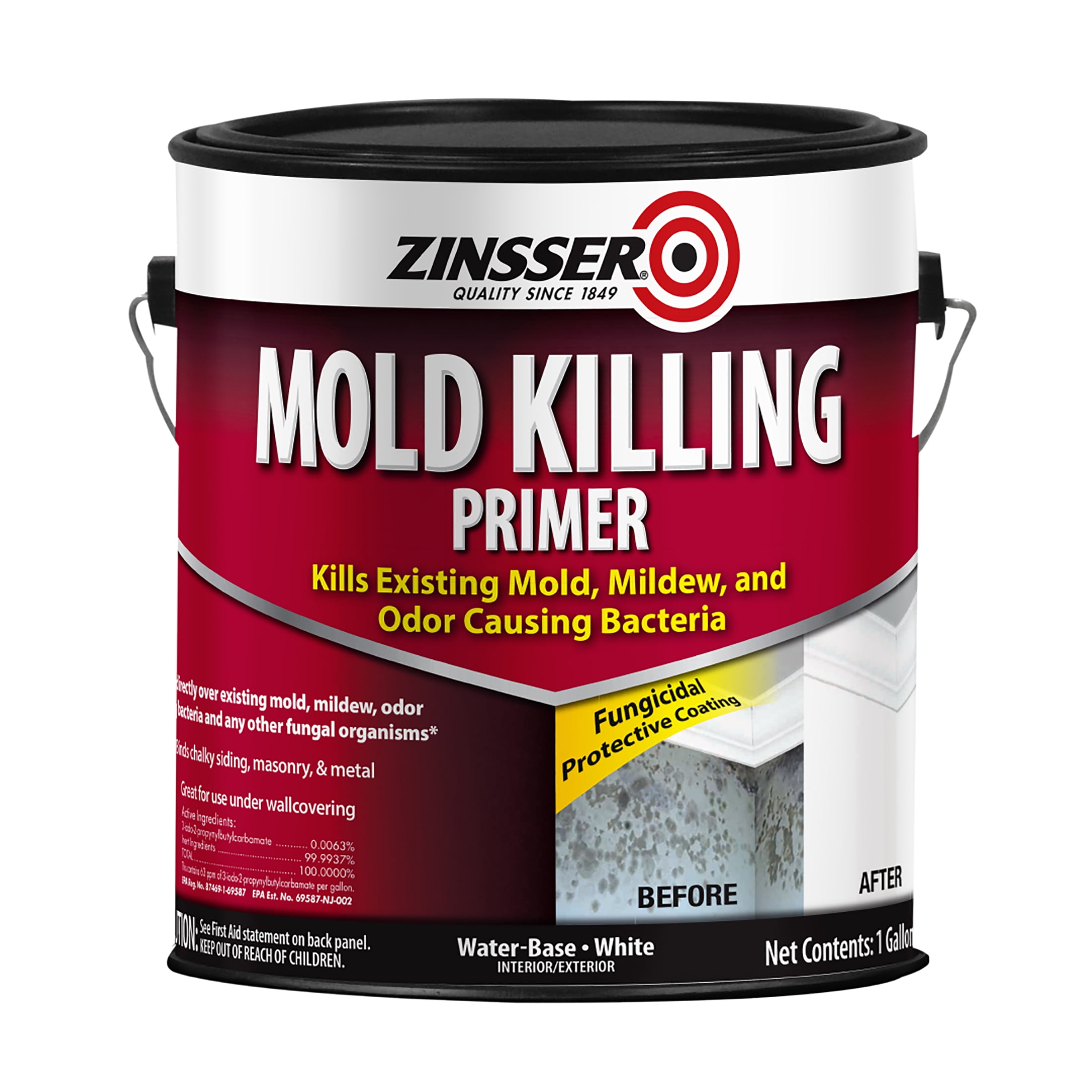 Zinsser White Mold Killing and Mildew Prevention Paint Primer, Bathroom