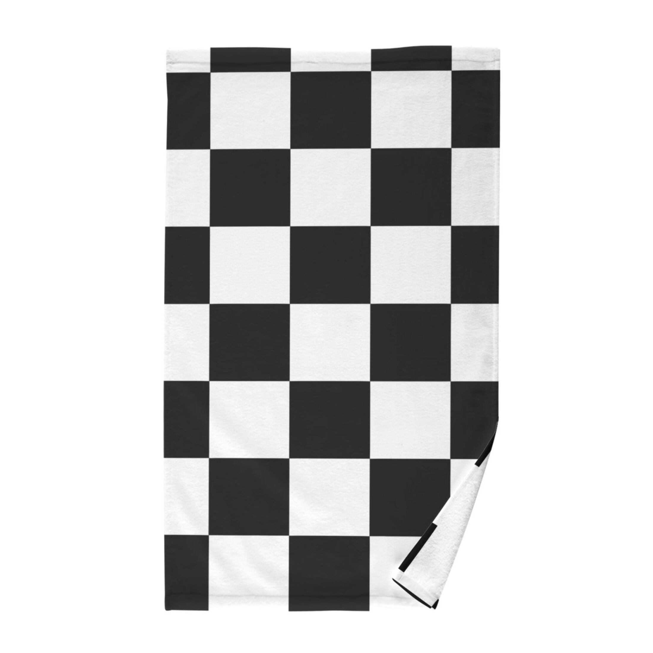 Black And White Checkered Towels